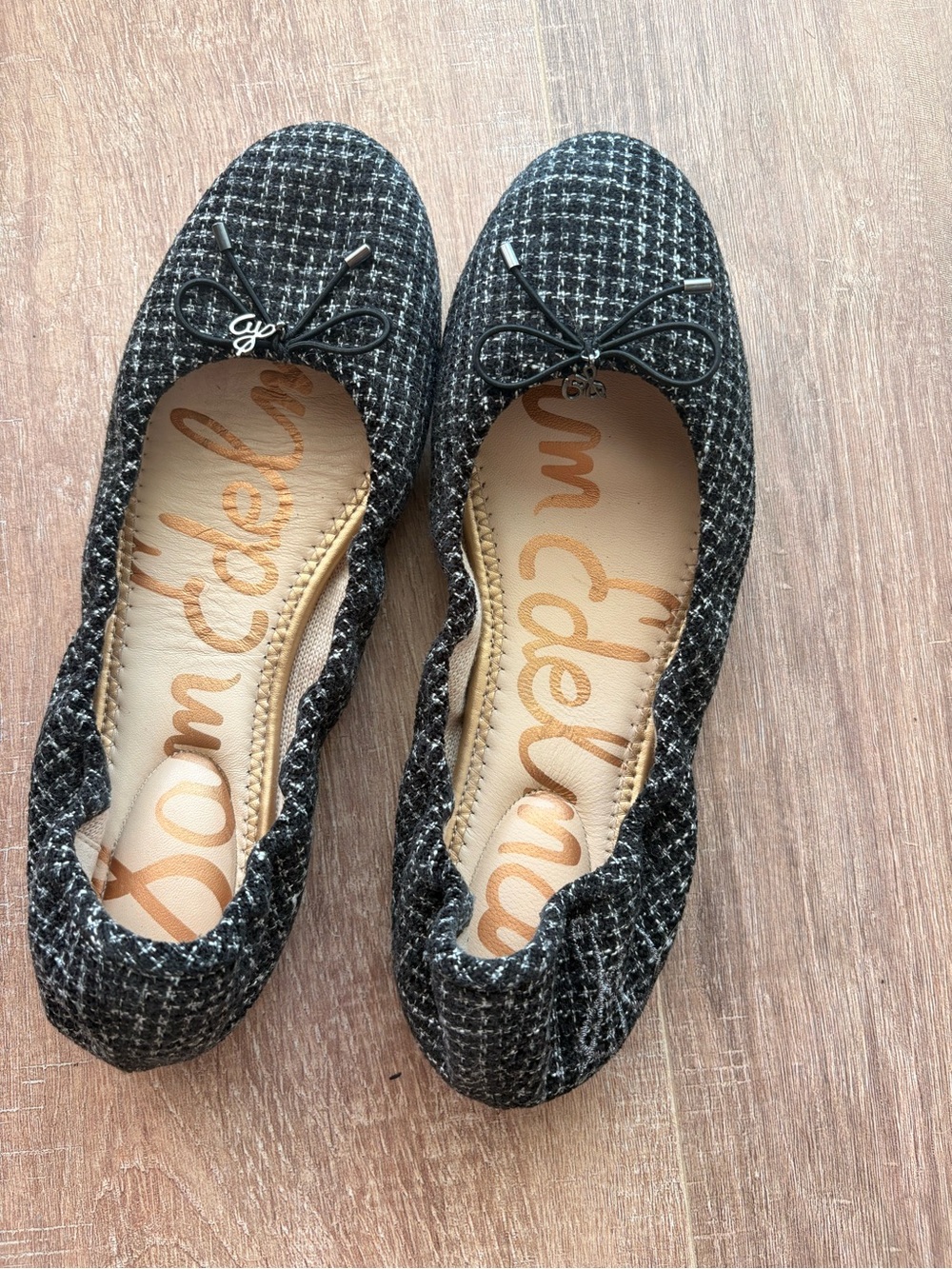 Sam Edelman Black & White Tweed Ballet Flats
